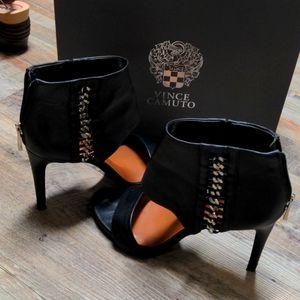 Vince Camuto leather cuff heels